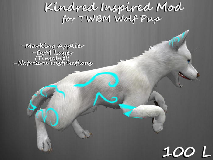 Second Life Marketplace Kindred Inspired Mod for TWBM Wolf Pup